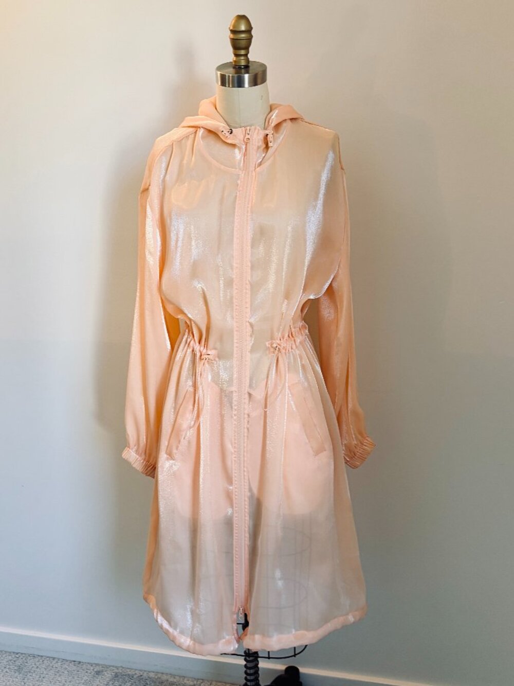 Future Collective Gabriela Karefa-Johnson Peach Orgnaza High Sheen Parka- Med